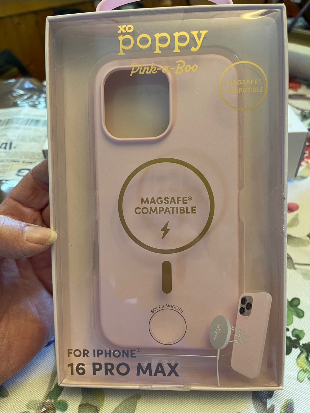 Poppy Pink-a-Boo MagSafe Compatible Case for iPhone 16 Pro Max - Pink